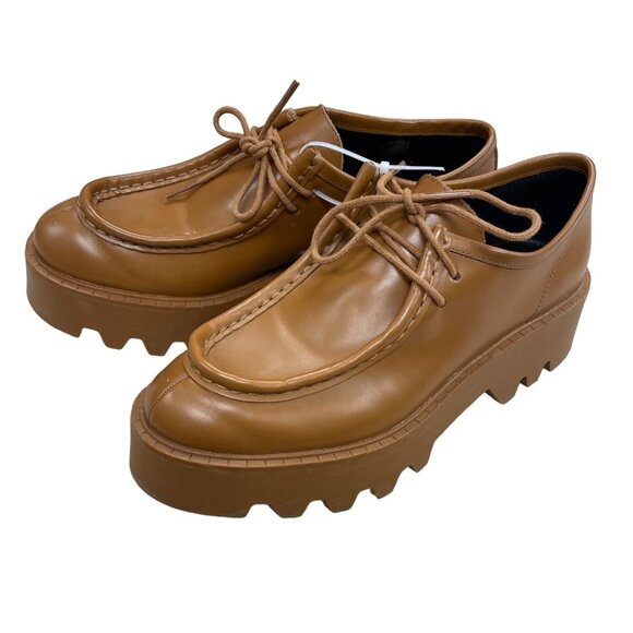 Zara Women's Camel Platform Loafers Size 8.5 SKU 1423 - Picture 3 of 5